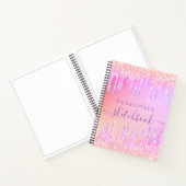 Schetchbook blush roze irdescent name notitieboek (Binnen)