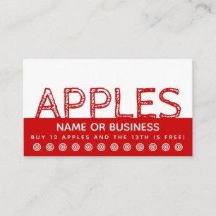 schets APPLES Customer loyalty card fruitstandaard