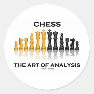 Schets de analytische kunst ronde sticker