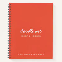 Schets doodle art naam schetsboek sinaasappel
