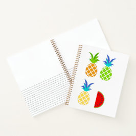 Schets en voering van ananas. notitieboek