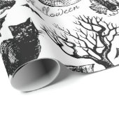 Schets Halloween naadloos patroon Cadeaupapier (Rol Hoek)