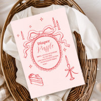 Schets Hand getrokken boog Baby shower Diapper Raf