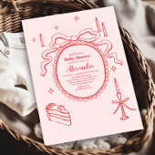 Schets Hand getrokken boog Baby shower Kaart