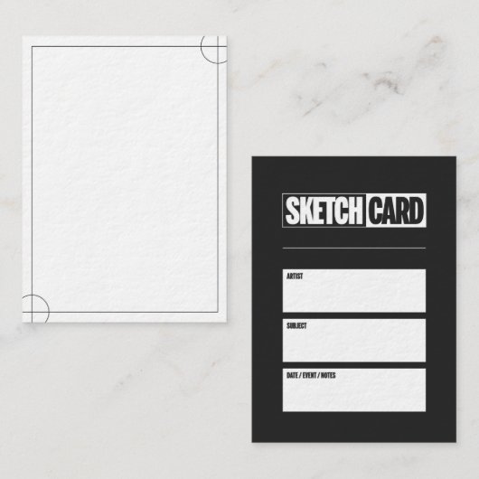 Schets Kaart Visitekaartje (Voorkant / Achterkant)