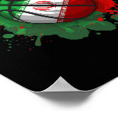 Schets met Iraanse vlag Poster (Hoek)