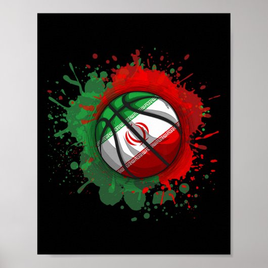Schets met Iraanse vlag Poster (Voorkant)
