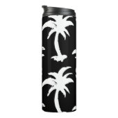 Schets palmbomen, ananas, monochroom patroon. thermosbeker (Geroteerd rechts)