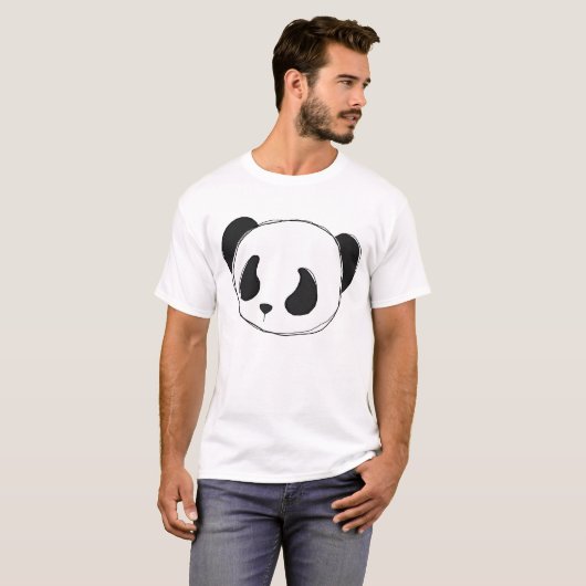 schets panda t-shirt (Voorkant volledig)