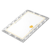 Schets Pattern Yellow Apple Teacher Notitieblok (Schuin)