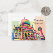 Schets Pop stijl van moskee Notitiekaartje (Voorkant / Achterkant in situ)