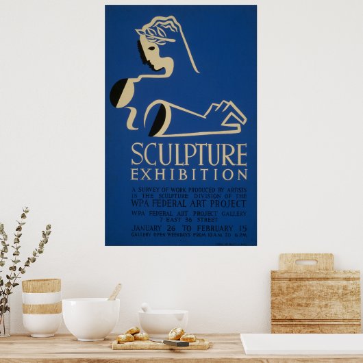 Schets Remming een Onderzoek van het Werk  WPA Poster (Keuken)