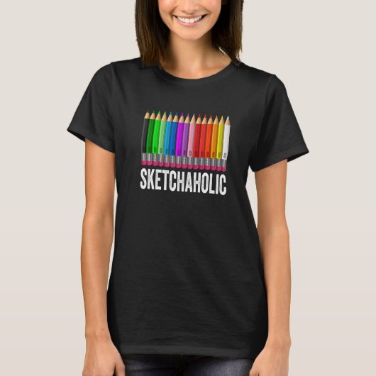 Schets Schetsen Schets Verf T-shirt (Voorkant)