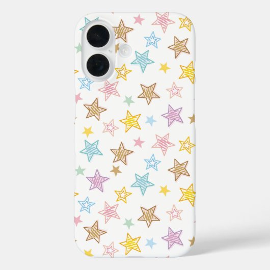 Schets Sterren Patroon Case-Mate iPhone Case (Achterkant)