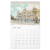 Schets van afbeeldingen van Griekenland Kalender (Jan 2027)