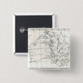 Schets van Australië Vierkante Button 5,1 Cm (Voorkant /achterkant)