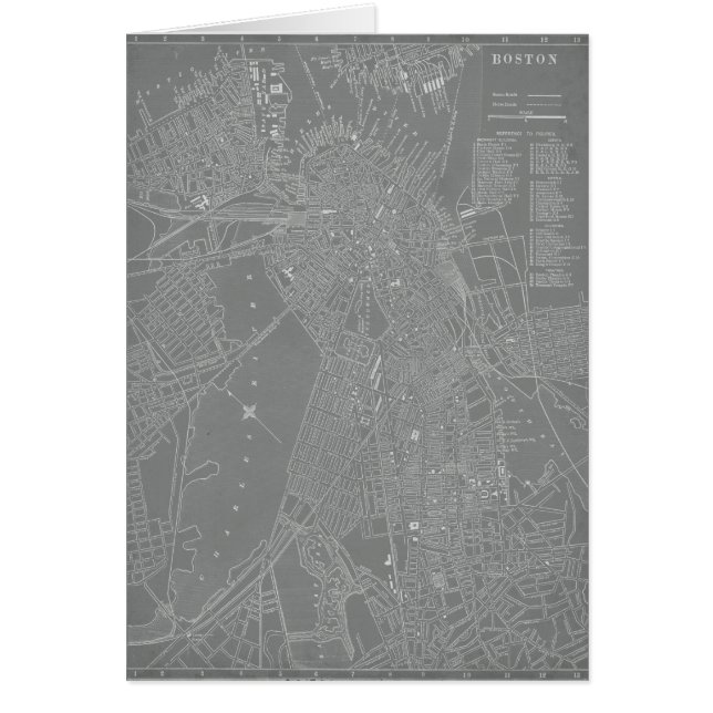 Schets van Boston City Map (Voorkant)