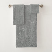 Schets van Boston City Map Bad Handdoek (Insitu)