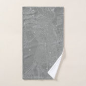 Schets van Boston City Map Bad Handdoek (Handdoek)