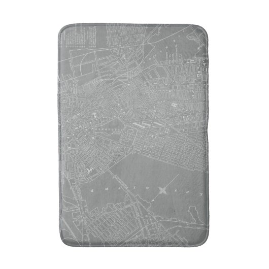 Schets van Boston City Map Badmat (Voorkant Verticaal)