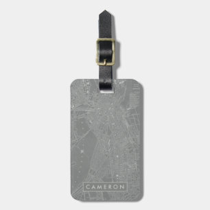 Schets van Boston City Map Bagagelabel