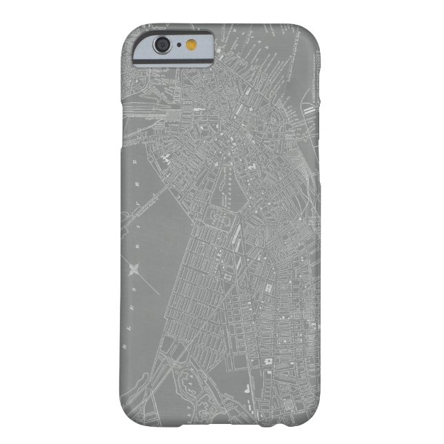 Schets van Boston City Map Case-Mate iPhone Case (Achterkant)