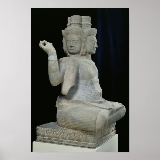 Schets van Brahma met vier gezichten Poster (Voorkant)