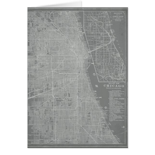 Schets van Chicago City Map (Voorkant)