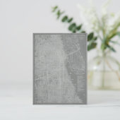 Schets van Chicago City Map Briefkaart (Staand voorkant)