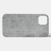 Schets van Chicago City Map Case-Mate iPhone Case (Achterkant (horizontaal))