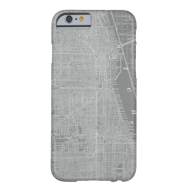 Schets van Chicago City Map Case-Mate iPhone Case (Achterkant)