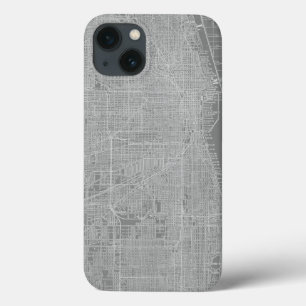 Schets van Chicago City Map iPhone 13 Hoesje