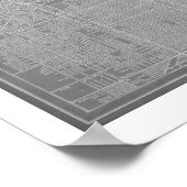 Schets van Chicago City Map Poster (Hoek)