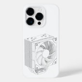 Schets van computer processor koeler Case-Mate iPhone case (Achterkant)