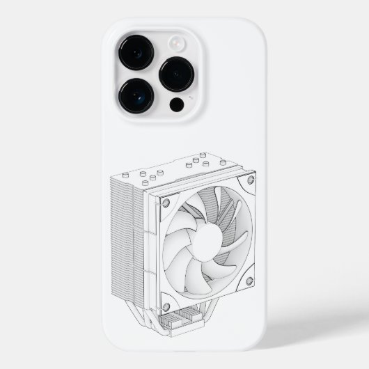 Schets van computer processor koeler Case-Mate iPhone case (Achterkant)