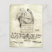 Schets van Cthulhu door Briefkaart van Lovecraft (Voorkant)