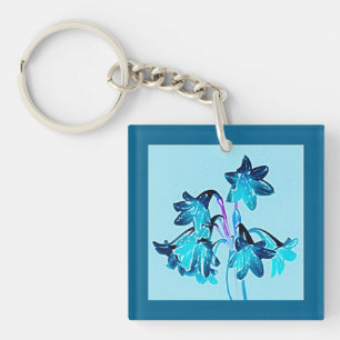 Schets van Daylilies - Cobalt en Sky Blue Sleutelhanger