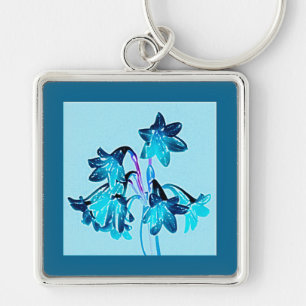 Schets van Daylilies - Cobalt en Sky Blue Sleutelhanger