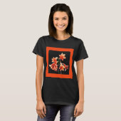 Schets van Daylilies - Mandarijns oranje en Rust T-shirt (Voorkant volledig)