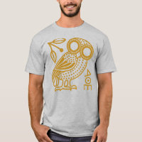 Schets van de Atheense Owl van de oude Griekse mun