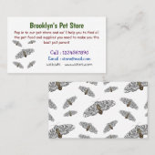 Schets van de cartoon van de reuzenluipaard visitekaartje (Voorkant / Achterkant)