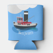 Schets van de cartoon van de rode trawlvisserij blikjeskoeler (Achterkant)