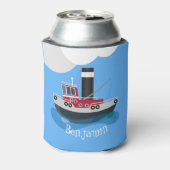 Schets van de cartoon van de rode trawlvisserij blikjeskoeler (Blikje Achterkant)