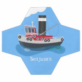 Schets van de cartoon van de trawlvisserij met de voetbal (Enkel)