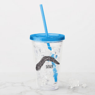 Schets van de cartoon van gepotte moray acryl drinkbeker