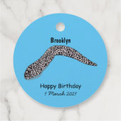 Schets van de cartoon van gepotte moray bedankjes labels (Achterkant)