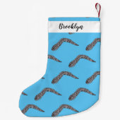 Schets van de cartoon van gepotte moray kleine kerstsok (Achterkant)