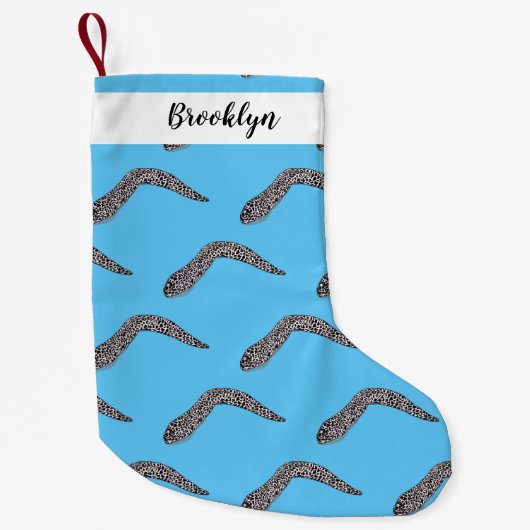 Schets van de cartoon van gepotte moray kleine kerstsok (Voorkant)