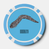 Schets van de cartoon van gepotte moray poker chips (Achterkant)