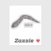 Schets van de cartoon van gepotte moray sticker (Vel)